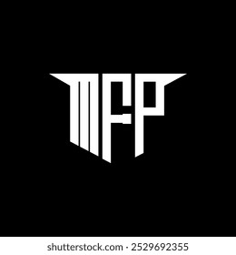 MFP-Buchstaben-Logo-Design mit weißem Hintergrund in Illustrator, Vektor-Logo modernen Alphabet Schriftart Überlappung Stil, Kalligrafie-Designs für Logo, Poster, Einladung, etc.