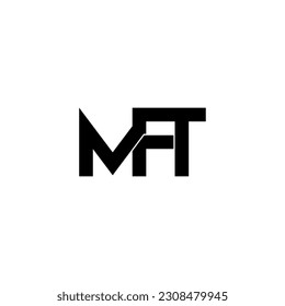 diseño del logotipo del monograma inicial de las letras del mft