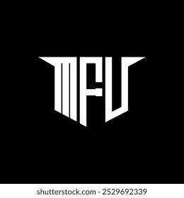 MFU letter logo design with white background in illustrator, vector logo modern alphabet font overlap style, calligraphy designs for logo, Poster, Invitation, etc.