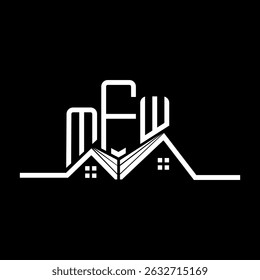 MFW Real State logo design, MFW simple and modern logo. MFW luxurious alphabet design  