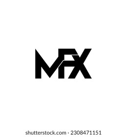 diseño del logotipo del monograma inicial de mfx