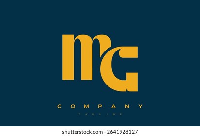 MG Abstract Geometric Logo Design. Modern and elegant logo design with simplistic typography elements, showcasing branding excellence.