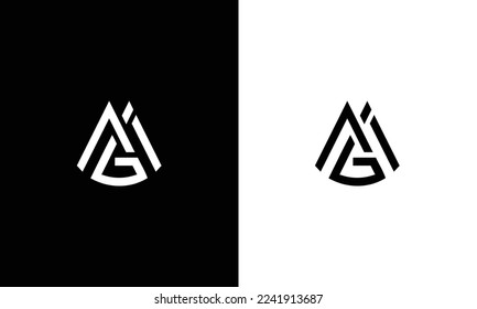 MG Resumen diseño inicial del logotipo del alfabeto en monograma