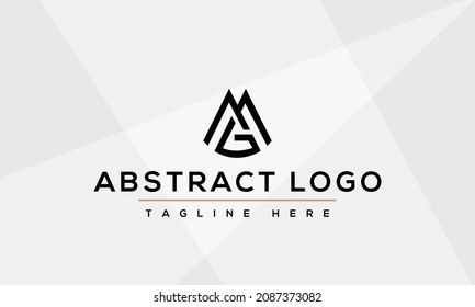 MG abstract vector logo monogram template