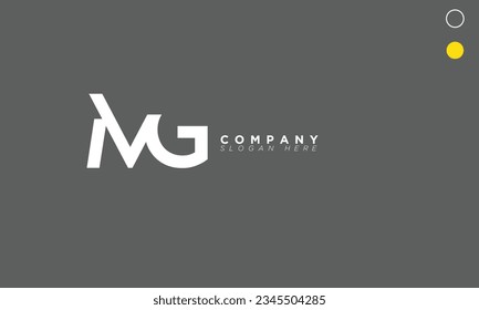 MG Alphabet Buchstaben Initial Monogram Logo GM, M und G