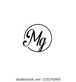 MG concepto femenino concepto logotipo inicial mejor para la belleza y la moda
