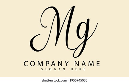 MG or G  M Abstract Letters Logo Monogram. MG initial design