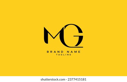 MG, GM, Abstract initial monogram letter alphabet logo design