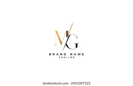 MG, GM, Abstract initial monogram letter alphabet logo design