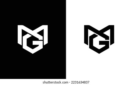 MG, GM Abstract Letters Logo Monogram