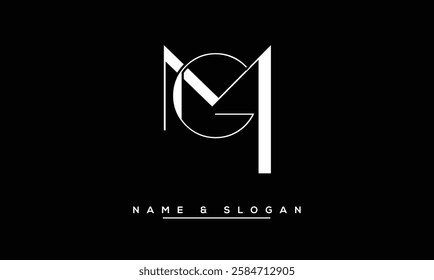 MG, GM Abstract Letters Logo Monogram