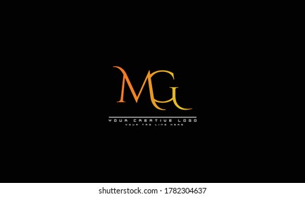 MG GM abstract vector logo monogram template