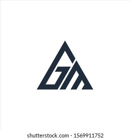 MG or GM initial letter logo design vector.