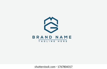 MG, GM Logo Design Template Vector Graphic Branding Element.