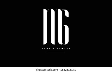 Monogramm für abstrakte Logos von MG, GM, M, G