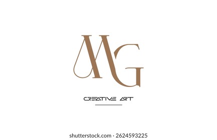 MG, GM, M, G letras abstratas monograma de logotipo