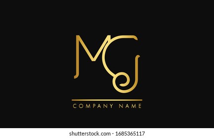 MG GM M G logotipo inicial diseño de su empresa
