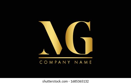 MG GM M G logotipo inicial diseño de su empresa
