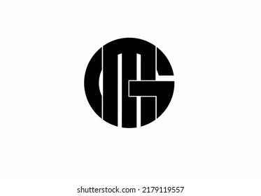Mg GM m g monogram logo isolated on white background