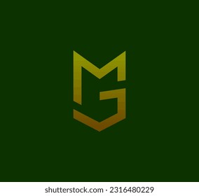 MG or GM. Monogram of Two letters MG or GM.