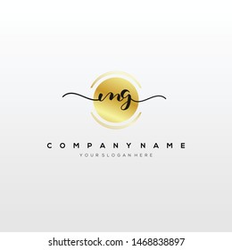 MG handwriting initial logo template vector.