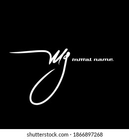 MG handwritten logo for identity
