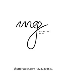 MG initial based vector logo. Handwriting or signature logo. Logo for fashion, brand, business, women, and event.