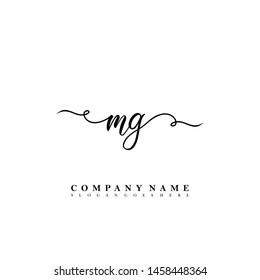 MG Initial beauty floral logo template