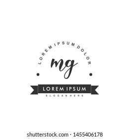 MG Initial beauty monogram logo vector