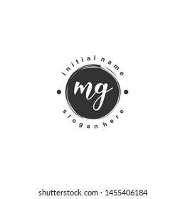 MG Initial beauty monogram logo vector