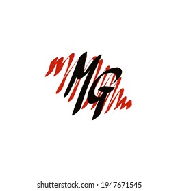 MG initial handwriting logo for identity