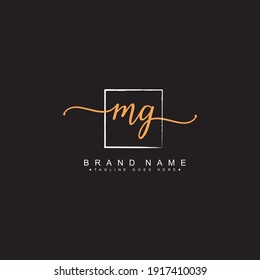 Logo für den Anfangsbuchstaben von MG - handgeschriebenes Signature-Logo