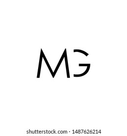 mg initial letter logo vector