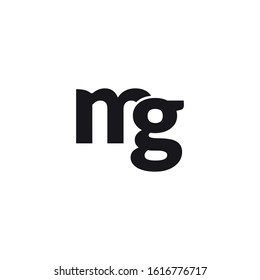 mg initial letter logo vector