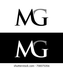 Mg Initial Letters Elegant Logo Design Stock Vector (Royalty Free ...