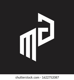 MG Initial Letters logo monogram with up to down style