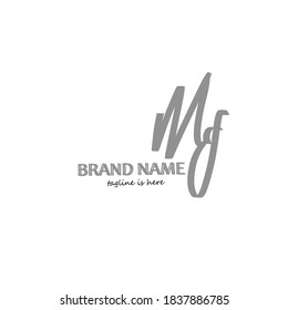 Mg initial logo handwriting template vector