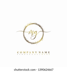 MG Initial luxury handwriting logo vector