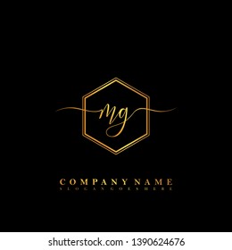 MG Initial luxury handwriting logo vector