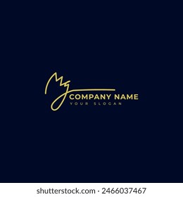 Mg Initial signature logo vector design