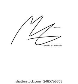 Mg Initial signature logo vector design