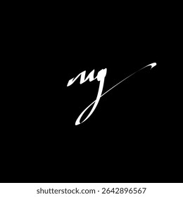 Logotipo inicial del Vector de la firma de MG