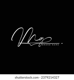 MG letter beauty handwriting vector logo.