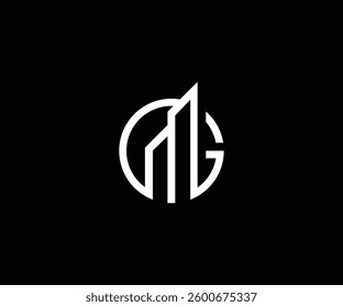 MG letter circle clean fresh logo