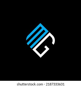 MG-Brief-Logo kreatives Design mit Vektorgrafik