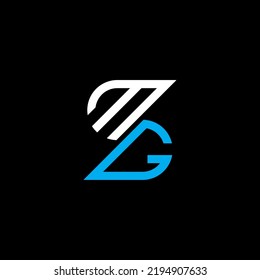 MG letter logo creative design with vector graphic, MG simple and modern logo.