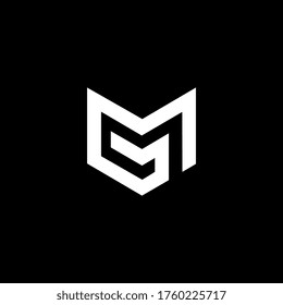 MG Letter Logo Design. Initial letters MG logo icon. Abstract letter MG M G minimal logo design template. M G letter design vector with black colors. mg logo.