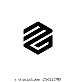 Logo-Design für MG-Buchstaben. Anfangsbuchstaben MG Logo Symbol. Abstrakter Brief MG M G minimale Logo Design Vorlage. M G Buchstaben Design Vektor mit schwarzen Farben. mg Logo.