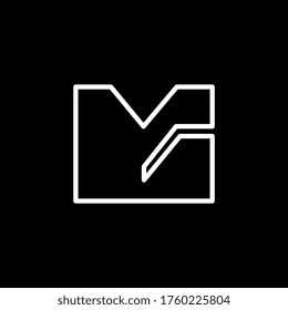 MG Letter Logo Design. Initial letters MG logo icon. Abstract letter MG M G minimal logo design template. M G letter design vector with black colors. mg logo.