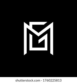 MG Letter Logo Design. Initial letters MG logo icon. Abstract letter MG M G minimal logo design template. M G letter design vector with black colors. mg logo.